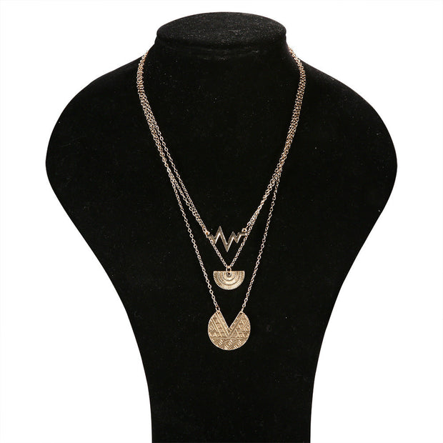 Multi-layer necklace round necklace