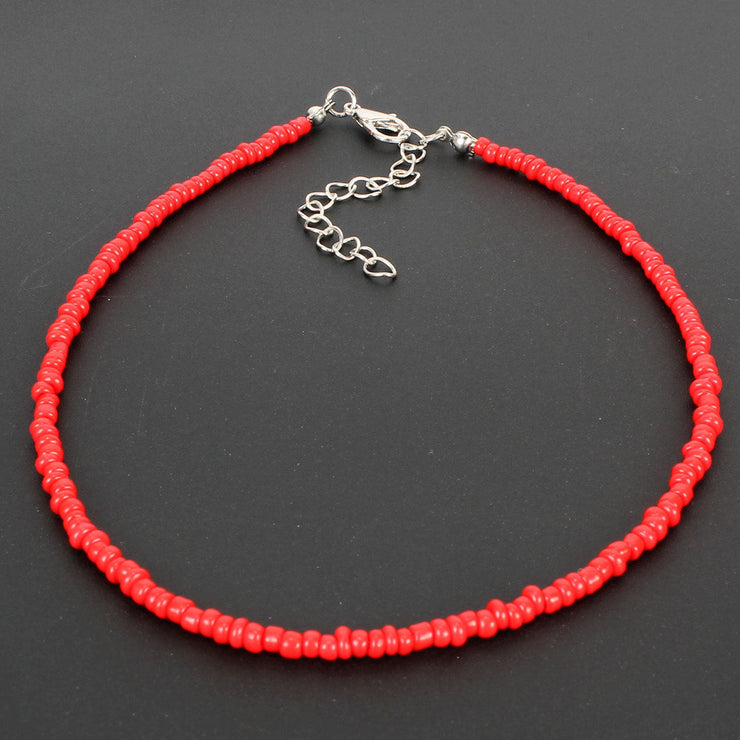 Bohemian Short Necklace Rice Bead Necklace