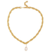 Multilayer Necklace Brooch Coin Natural Pearl Necklace