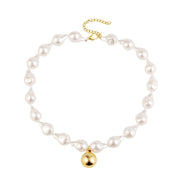 Multilayer Necklace Brooch Coin Natural Pearl Necklace