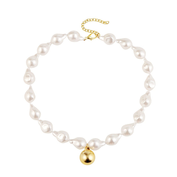 Multilayer Necklace Brooch Coin Natural Pearl Necklace