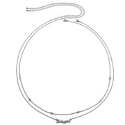 Simple Metal Letter Pendant Waist Chain For Women Europe And America Cross Border Multi-layer Sexy Fashion Slim Chain Body Chains