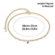 Classic Flat Snake Link Waist Chain Imitation Pearl Beads for Women Sexy Belly Body Chains Jewelry Party Summer Street