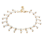 Tassel round pendant anklet