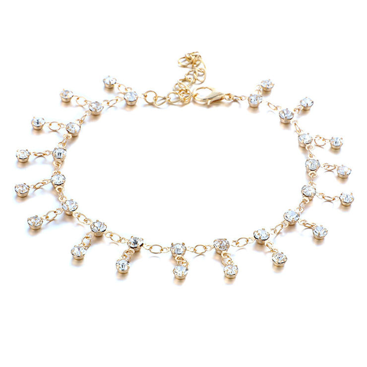 Tassel round pendant anklet