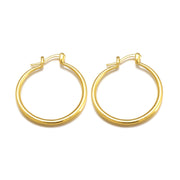Fashion Simple 18K Gold Earrings Exquisite Glossy