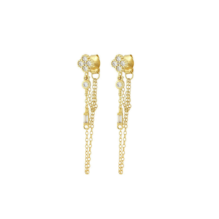 European And American Luxury Zircon Stud Earrings