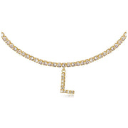 Europe And America Creative Decorative Diamond Letters Necklace Fashion Jewelry