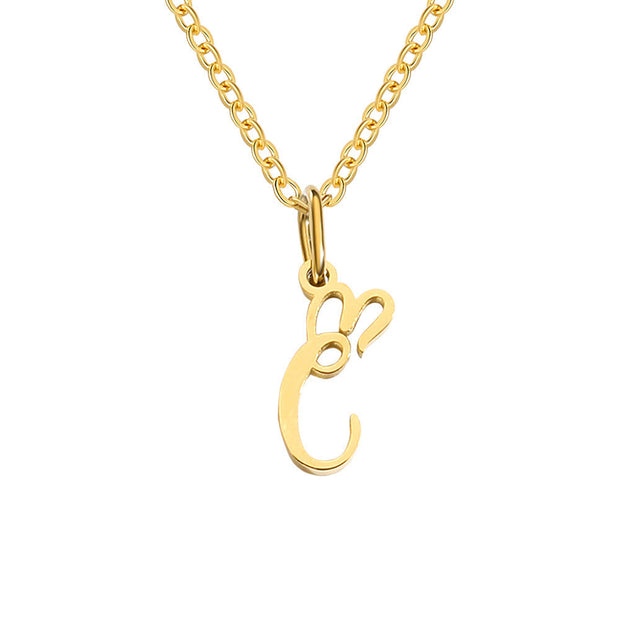 New 26 Letter Necklace Versatile Personality Necklace Pendant