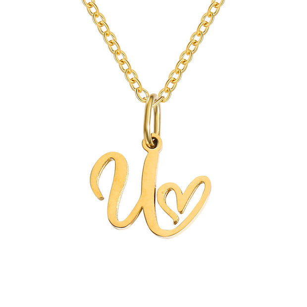 New 26 Letter Necklace Versatile Personality Necklace Pendant